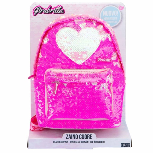 Mochila NICE Girabrilla coração 21x28x9cm