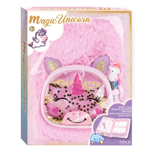 Diário + esferográfica 4 cores NICE Magic Unicorn Dreamycorn