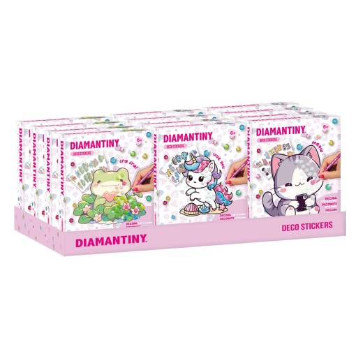 Pintar con diamantes autoadhesivos Deco Stickers NICE DIAMANTINY Kawaii surtido