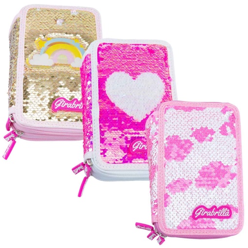 Estojo triplo com carga NICE Girabrilla Astuccio Kawaii sortido