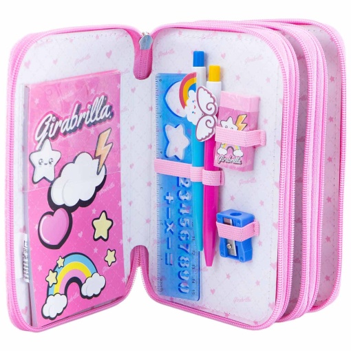 Estuche triple con recambio NICE Girabrilla Astuccio Kawaii surtido