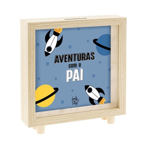 Mealheiro de madeira LOVELY STORY "Aventuras com o pai"