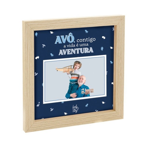 Wooden frame LOVELY STORY 23x23cm "Grandpa, with you life is an adventure"