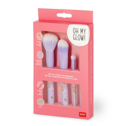 Conjunto 4 pincéis de maquilhagem LEGAMI Bee Different "Oh my glow!"