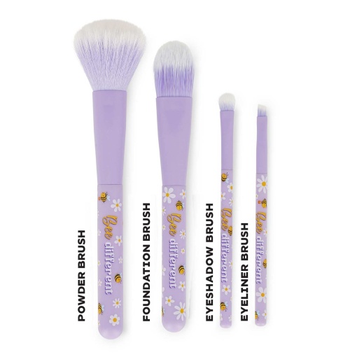 Legami Bee Different 4-piece makeup brush set "Oh my glow!"