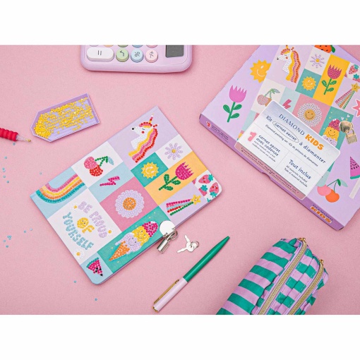 Pintar com diamantes La Petite Épicerie Petit Diamond Kids - Carnet secret