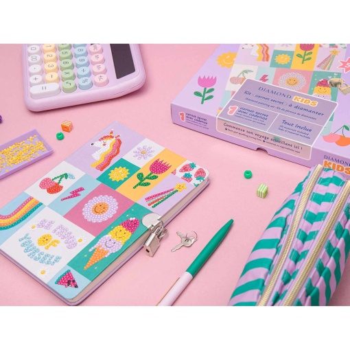 Pintar com diamantes La Petite Épicerie Petit Diamond Kids - Carnet secret