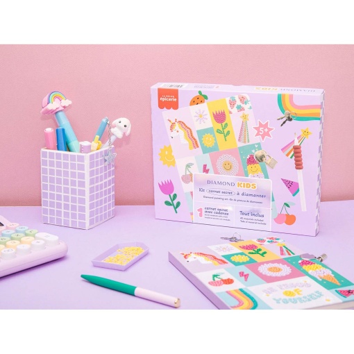 Pintar com diamantes La Petite Épicerie Petit Diamond Kids - Carnet secret