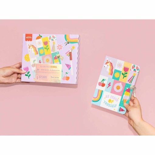 Pintar com diamantes La Petite Épicerie Petit Diamond Kids - Carnet secret