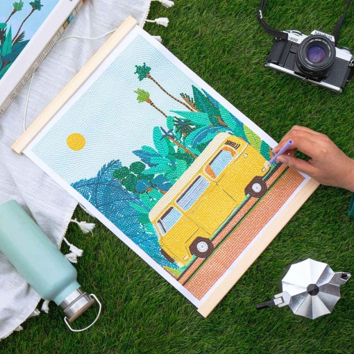 Cuadro con diamantes La Petite Épicerie Petit Diamond 30x40cm - Van Life