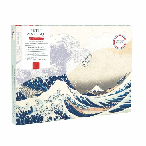 Pintar por números La Petite Épicerie Petit Pinceau 24,5x32,5cm - La grande vague de Kanagawa - Hokusai
