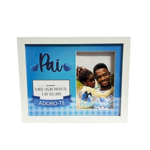 Moldura iluminada "Pai, o meu lugar favorito é ao teu lado"