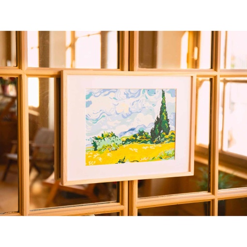 Pintura por números La Petite Épicerie Petit Pinceau 24,5x32,5cm - Cyprès aux bles d'or - Van Gogh