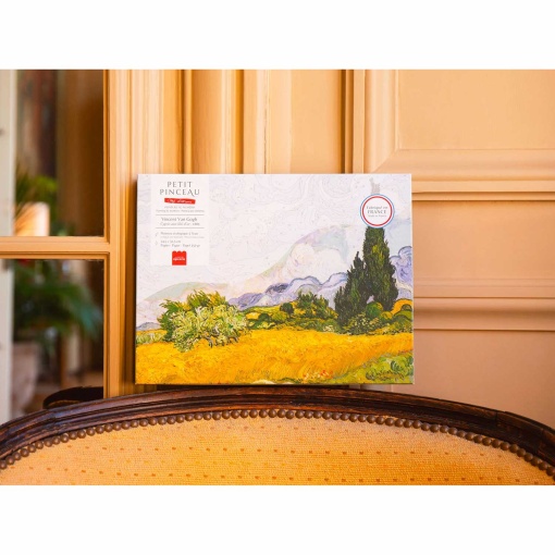Pintura por números La Petite Épicerie Petit Pinceau 24,5x32,5cm - Cyprès aux bles d'or - Van Gogh