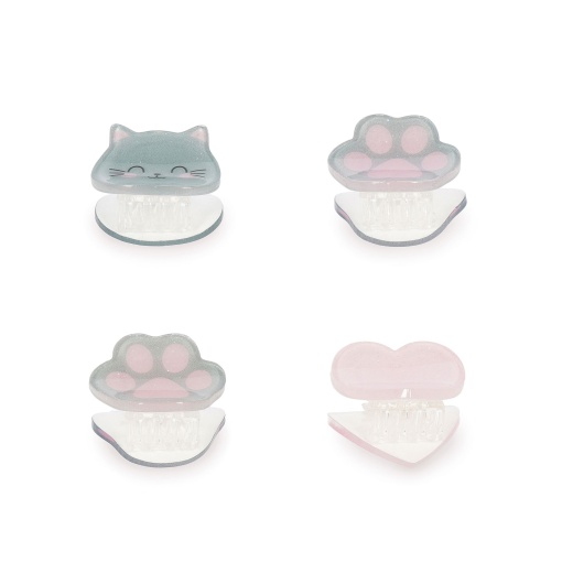 Molas de cabelo mini LEGAMI Clip Me Up! Kitty (4 unidades)