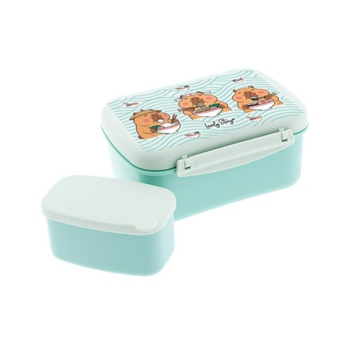 Caixa de lanche LOVELY STORY Capivara Foodie (2 unidades) menta