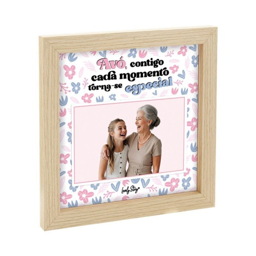 Wooden frame LOVELY STORY 32x28cm "Grandpa, with you every moment becomes special"