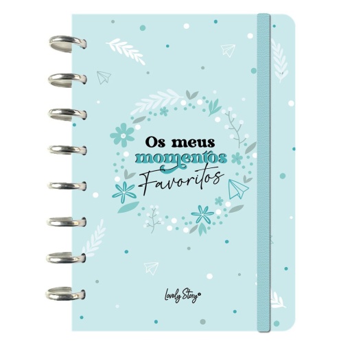 A5 lined notebook with repositionable pages, LOVELY STORY "My favorite moments"