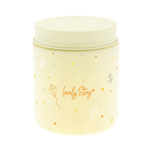 Vela aromática LOVELY STORY "Ilumina os teus sonhos" 160g baunilha
