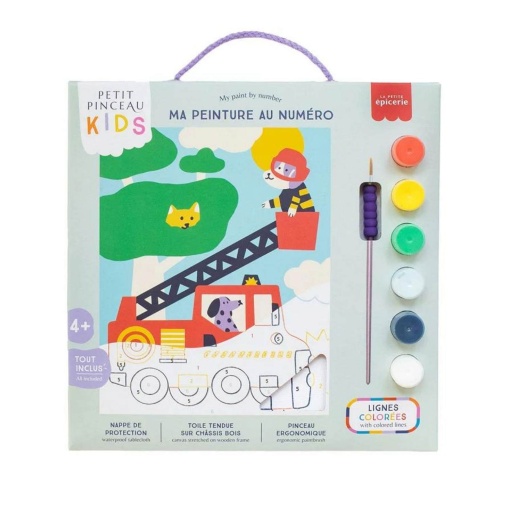 Paint by numbers La Petite Épicerie Petit Pinceau Kids 18x25cm - Wouf