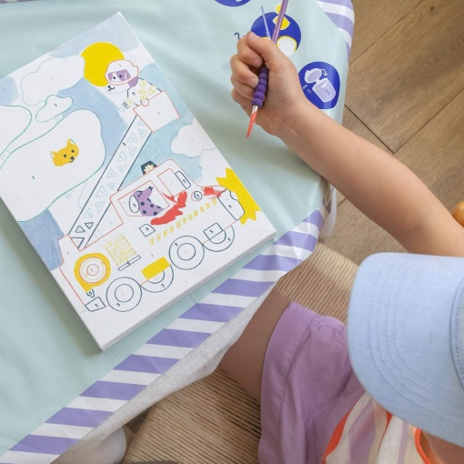 Paint by numbers La Petite Épicerie Petit Pinceau Kids 18x25cm - Wouf