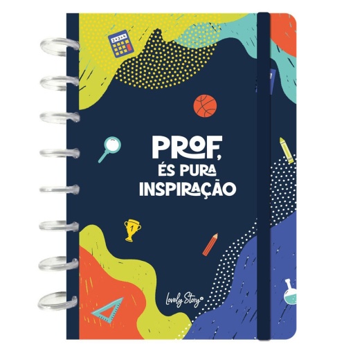 A5 lined notebook with repositionable pages, 100 sheets, 100gsm, LOVELY STORY "Teacher, you are pure inspiration"