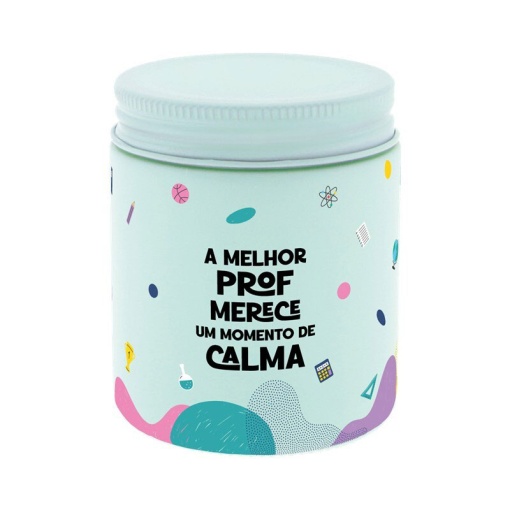 Vela aromática LOVELY STORY "A melhor prof merece um momento de calma" 160g maçã