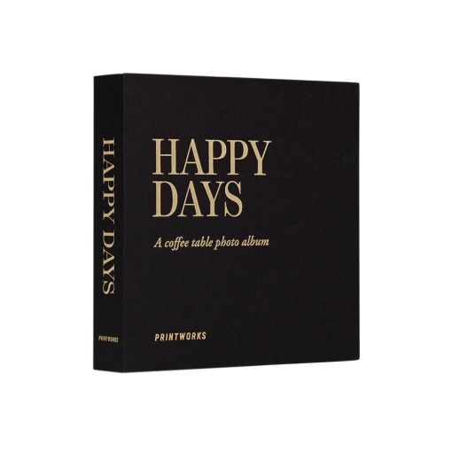 Álbum fotográfico "Happy days" 24x24cm preto PRINTWORKS