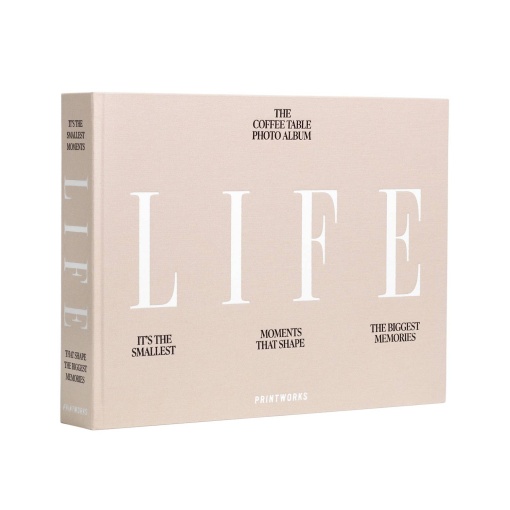 Álbum fotográfico horizontal "Life" 27x33cm bege PRINTWORKS