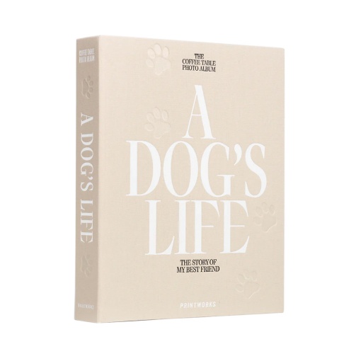 Álbum fotográfico "A dog's life" 33x27cm bege PRINTWORKS