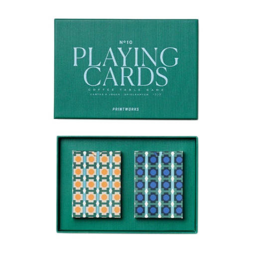 Baralho de cartas "Playing cards" verde (2 unidades) PRINTWORKS