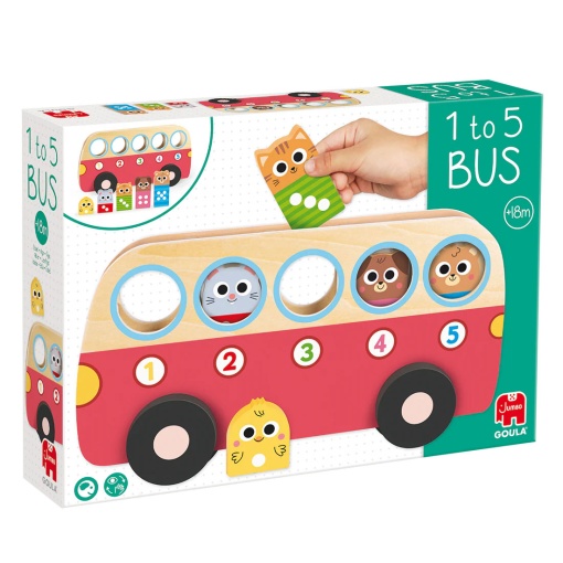 GOULA wooden buses, numbers 1 to 5