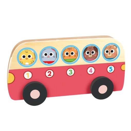 GOULA wooden buses, numbers 1 to 5