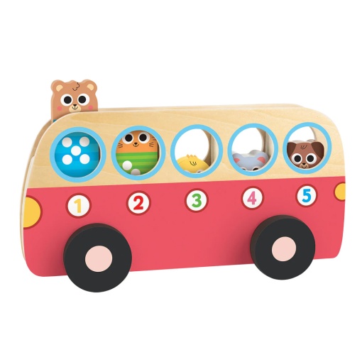 GOULA wooden buses, numbers 1 to 5