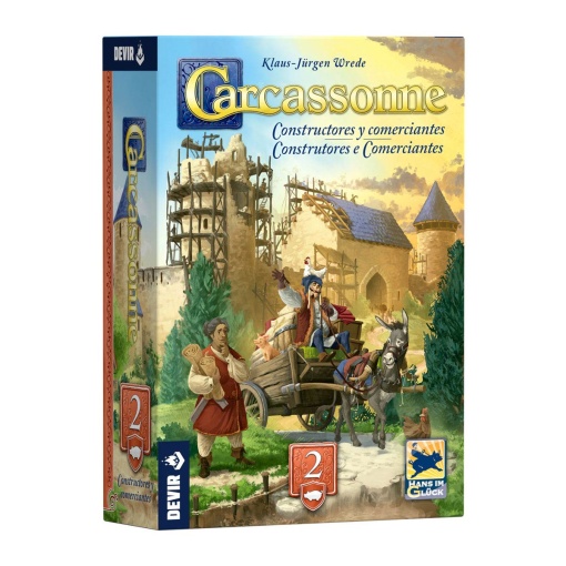Expansión 2 de Carcassonne: Constructores y Comerciantes DEVIR (versión en portugués)