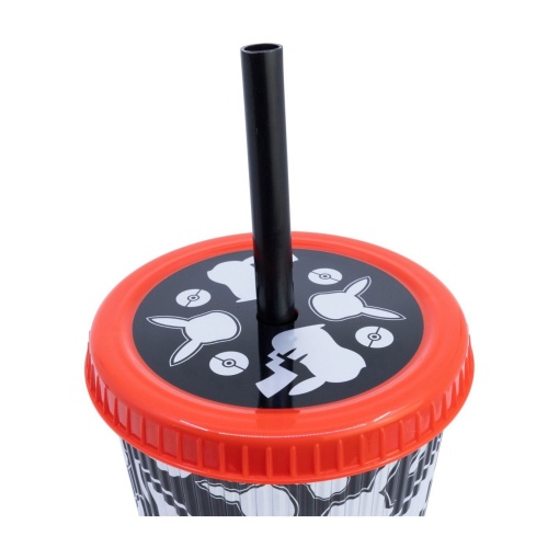 Copo com palhinha Relieve Pokémon Metal Meltdown 790 ml