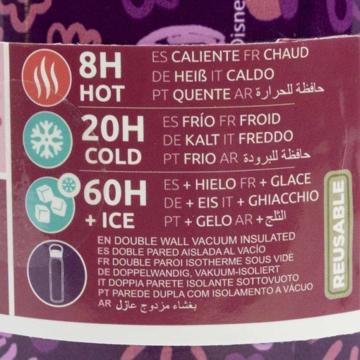 Botella térmica de acero inoxidable Glam, DISNEY Minnie Mouse Cherrylicious, 665 ml