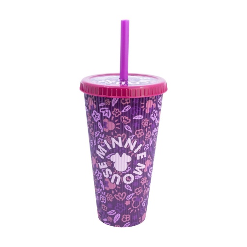 Taza con pajita Relieve Disney Minnie Mouse Cherrylicious, 790 ml