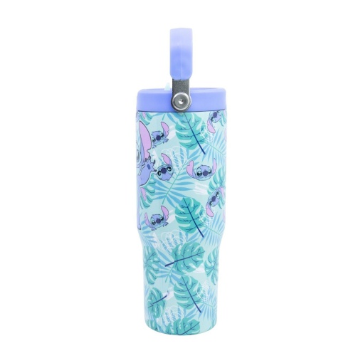 Copo térmico Cool aço inoxidável com alça DISNEY Stitch Aloha 860 ml