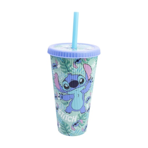 Vaso Disney Stitch Aloha Relief con pajita, 790 ml