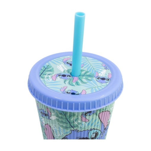 Copo com palhinha Relieve DISNEY Stitch Aloha 790 ml