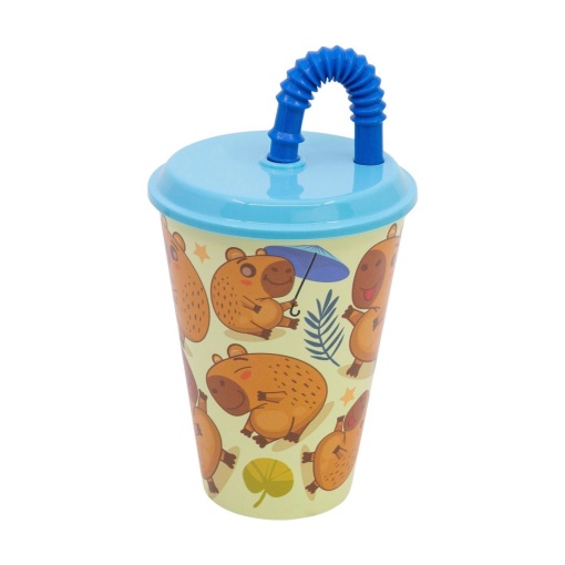 Copo Easy Sport com tampa e palhinha Capivara 430ml