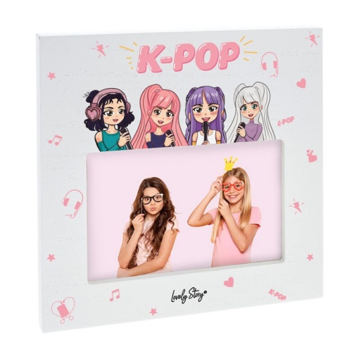 LOVELY STORY K-POP white wooden frame 7x9cm