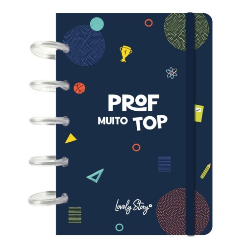 A6 lined notebook with repositionable sheets, 100 sheets, 100 gsm, LOVELY STORY "Prof muito top"