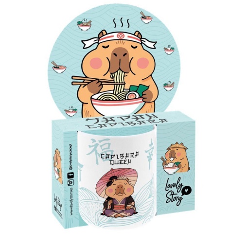 LOVELY STORY Capybara "Capybara Queen" Ceramic Mug, 330 ml