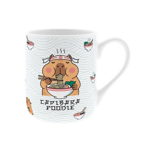 Caneca de cerâmica LOVELY STORY Capivara "Capibara foodie" 330 ml