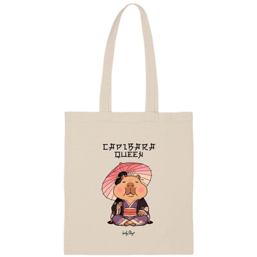 Tote bag LOVELY STORY Capivara "Capibara queen"
