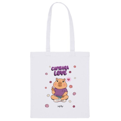 Tote bag LOVELY STORY Capivara "Capibara love"