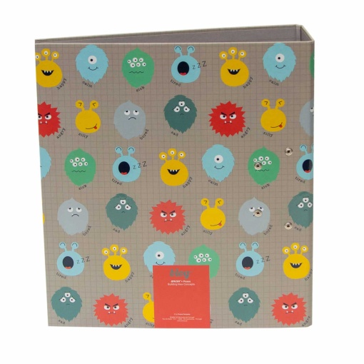 A4 school folder ANCOR B'Log Play Me wide spine 2 rings assorted