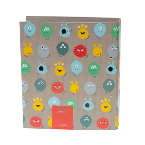 A4 school binder ANCOR B'Log Play Me narrow spine 2 rings assorted